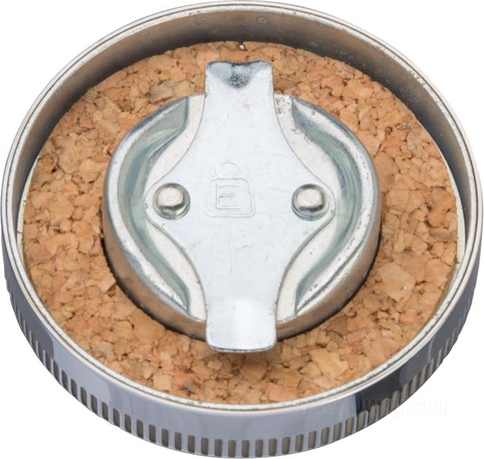 Tappo di serbatoio  di Samwel Supplies; per Serbatoio olio; atto per 750cc/45” Flathead 1937-early 1941; impresso Eaton ; acciaio, cromato, alto bordo 13 mm, bordatura 6 mm, alto bordo 13 mm, bordatura 6 mm; senza deaerazione; con guarnizione in sughero; rimpiazza OEM HD 3507-37 e 61104-37; peso lordo: 88 g