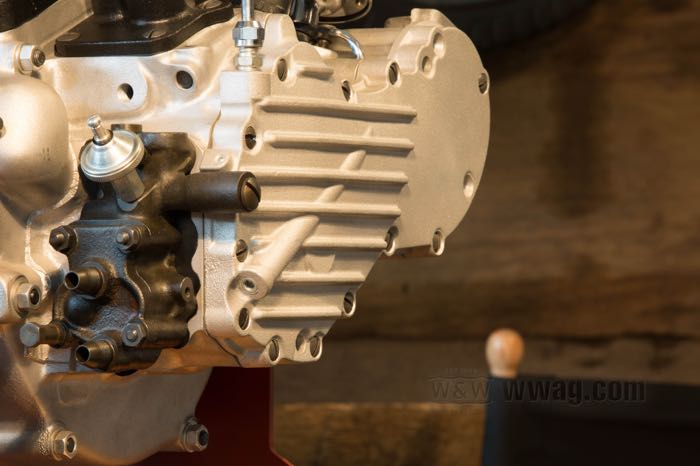 Ölpumpe von Cannonball; passend für Knucklehead und Panhead →1952; Gusseisen, parkerisiert; ersetzt OEM HD 26201-41 und 26201-48; Deutschland; Bruttogewicht: 1.05 kg