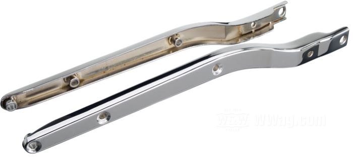 Sabres de garde-boue; adaptable à modèles FL 4 vitesses 1958-1984; acier, chromé; longueur: 555 mm; remplace OEM HD 59932-58 et 59933-58; poids brut: 1.91 kg
