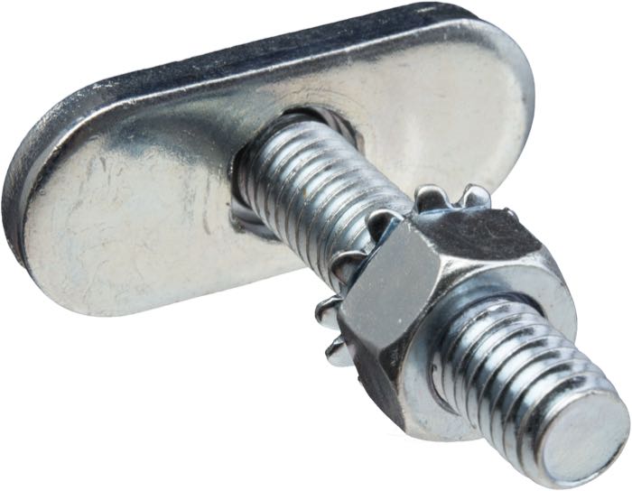 T-Schraube; Stahl, verzinkt, Bolzenlänge: 35 mm; Breite: 16 mm; Gewinde: 5/16”-18; mit Mutter; Bruttogewicht: 36 g