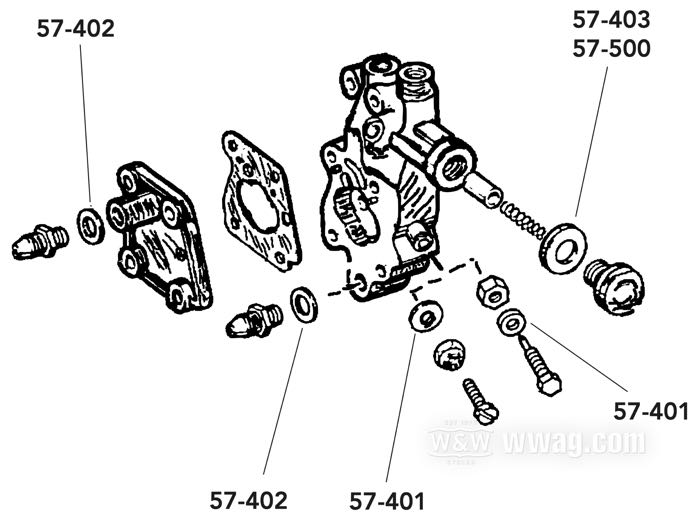 Arandela de junta; para Tornillo de ajuste / Engrasadore cadena primaria; apropiado para Big Twin 1941-1969; latón; Ø int. x Ø ext.: 4.8 x 9.5 mm, grosor: 0.8 mm; reemplaza OEM HD 6156; peso bruto: 1 g