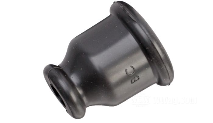 Wire boot by Brillman; for Ignition coil; rubber, black, ID = 14.5 mm; length: 24 mm; coil boot angle: 180°; USA; gross weight: 4 g