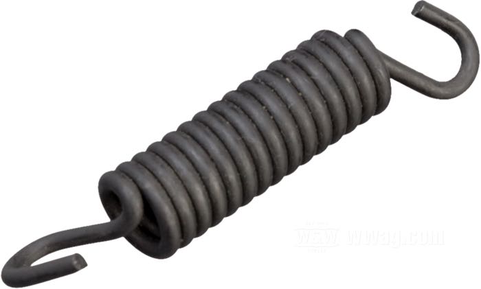 Bremspedal-Rückholfedern; passend für IOE Twins 1915-1922; Stahl, parkerisiert; Länge: 76 mm; ersetzt OEM HD 2964-15; USA; Bruttogewicht: 29 g