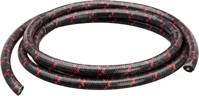 Ignition wire »Vintage« by Brillman; copper / PVC, black; Ø 7 mm; tracer: red; copper core; USA; gross weight: 60 g