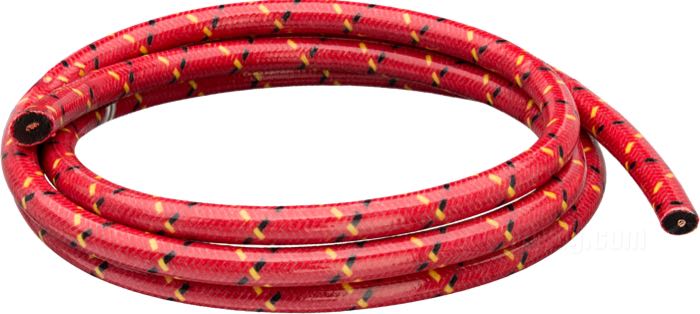 Ignition wire »Vintage« by Brillman; copper / PVC, red; Ø 7 mm; tracer: black / yellow; copper core; USA; gross weight: 60 g