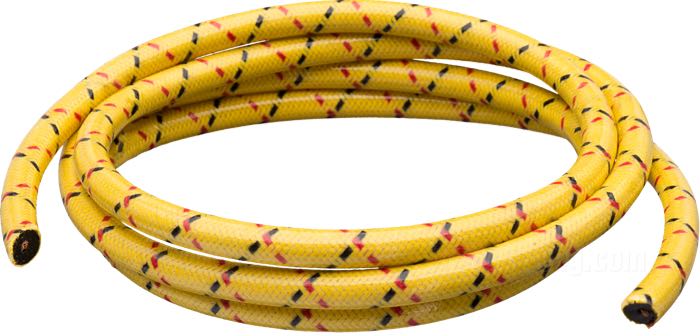 Ignition wire »Vintage« by Brillman; copper / PVC, yellow; Ø 7 mm; tracer: black / red; copper core; USA; gross weight: 60 g