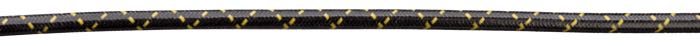 Ignition wire »Vintage« by Brillman; copper / PVC, black; Ø 7 mm; tracer: yellow; copper core; USA; gross weight: 60 g