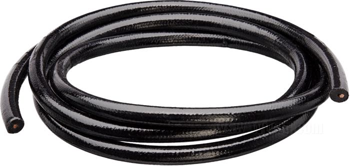 Ignition wire »Vintage« by Brillman; copper / PVC, gloss black; Ø 7 mm; copper core; USA; gross weight: 60 g