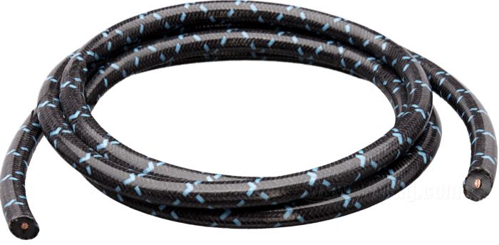 Ignition wire »Vintage« by Brillman; copper / PVC, black; Ø 7 mm; tracer: blue; copper core; USA; gross weight: 60 g