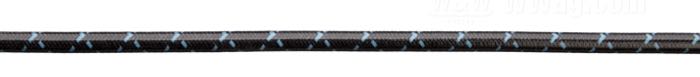 Ignition wire »Vintage« by Brillman; copper / PVC, black; Ø 7 mm; tracer: blue; copper core; USA; gross weight: 60 g