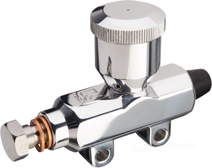 Maître-cylindre frein de Kustom Tech; alu billet, poli, distance des trous de fixation : 30 mm; L x L x H: 82 x 31 x 68.5 mm; Ø piston hydraulique: 14 mm; liquide de frein obligatoire: DOT 4; avec vs banjo M10 x1 et 2 rondelles de cuivre; Italie; poids brut: 132 g