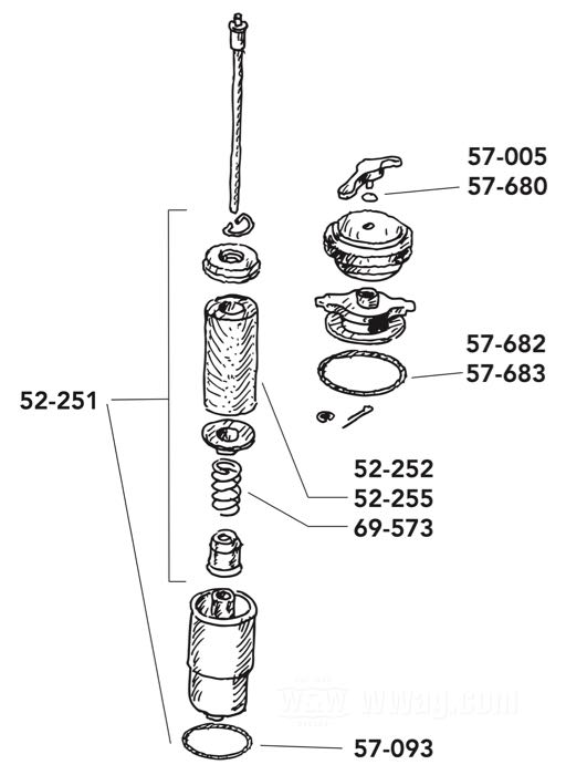 Gasket by James Gaskets; for Oil tank cap; fits model K and Sportster 1952-early 1966; rubber; position: top; ID x OD: 10 x 16 mm, 0.5 mm thick; replaces OEM HD 62617-52; gross weight: 10 g