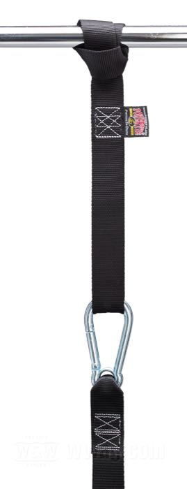 Zurrschlaufe von Powertye; Nylon, schwarz, Belastbarkeit bis 540 kg; Länge x Breite: 45 cm x 38 mm; USA; Bruttogewicht: 135 g