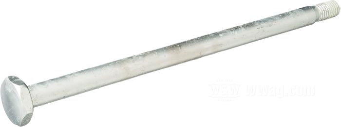 Perno forcellone; atto per Softail 2000-2007; acciaio, zincato; lunghezza: 338 mm; Ø 11/16”; filettatura: 5/8”-11; rimpiazza OEM HD 47610-00; peso lordo: 687 g