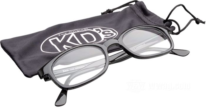 Occhiali da sole »X-KD’s« di Original KD’s; acetato; larghezza: 145 mm; materiale lenti: policarbonato; colore/tipo lenti: chiaro; larghezza lenti G: 51 mm; con astuccio in tessuto; peso lordo: 27 g
