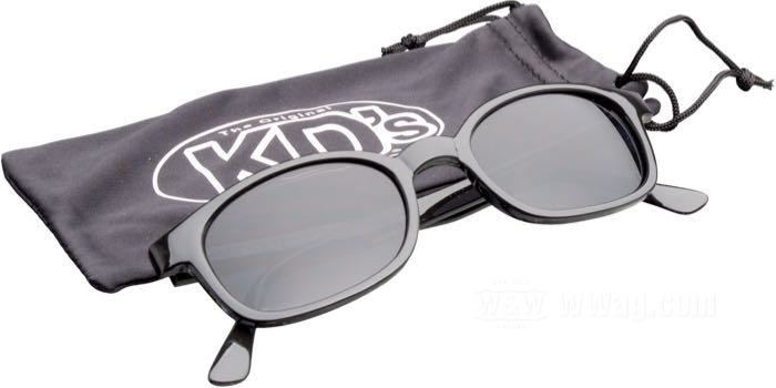 Occhiali da sole »X-KD’s« di Original KD’s; acetato; larghezza: 145 mm; materiale lenti: policarbonato; colore/tipo lenti: grigio a scuro; larghezza lenti G: 51 mm; con astuccio in tessuto; peso lordo: 28 g