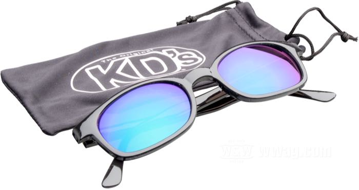 Occhiali da sole »X-KD’s« di Original KD’s; acetato; larghezza: 145 mm; materiale lenti: policarbonato; colore/tipo lenti: a specchio; larghezza lenti G: 51 mm; con astuccio in tessuto; peso lordo: 36 g