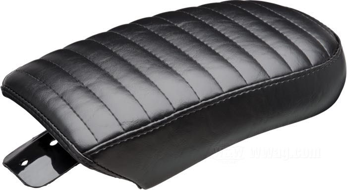 Taco »Bare Bones Pleated« de Le Pera; apropiado para FXDWG 1996-2003; piel sintética, negro, altura frontal: 6 cm / altura trasera: 5 cm; largo x ancho: 32 x 17 cm; EE. UU.; peso bruto: 1.11 kg