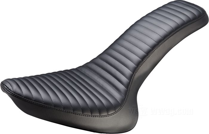 Asiento biplaza »Cobra Pleated« de Le Pera; apropiado para Softail 2000-2007 (130 o 150 mm neum. trasero); piel sintética, negro; largo x ancho: 76 x 30 cm; EE. UU.; peso bruto: 5.02 kg