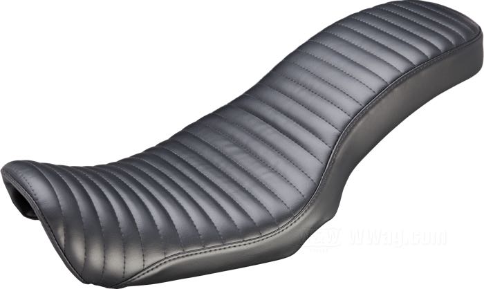 Doppelsitzbank »Cobra Pleated« von Le Pera; passend für FXD und FXDWG 2006→; Kunstleder, schwarz; Länge x Breite: 74 x 29 cm; USA; Bruttogewicht: 4.99 kg