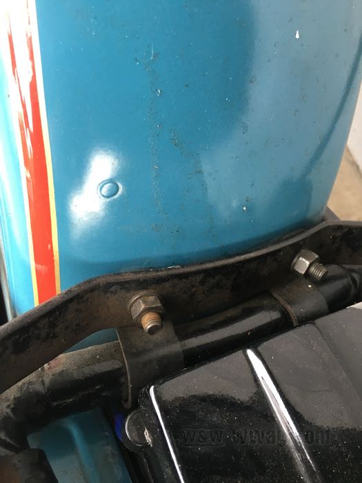 Clamp by Strange Bird; for Rear fender; fits Big Twins 1936-1954; steel, parkerized; height: 1-1/8”; replaces OEM HD 3747-36, and 59800-36; USA; gross weight: 67 g