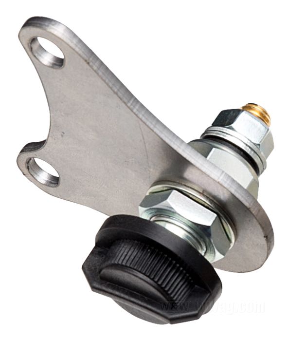 Bracket by Bates; for Transmission; for Bates Kill Bill Battery Switches; steel, bare, mounting hole distance: 50 mm; Ø 14 mm; gross weight: 59 g