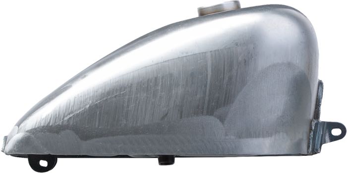 Gas tank »King«; fits Sportster 1979-1981; steel, bare; volume: 11.7 l; required gas cap: 1 x vented / cam-style 1955-1982; required petcock: M22 x 1; required petcock: M22 x 1; gross weight: 4.6 kg