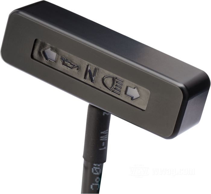 Unité de voyants de contrôle »Beta« de Daytona; alu billet / acier inox, noir; L x L x H: 47 x 14 x 12 mm; 12 V; avec 2 vis; poids brut: 67 g