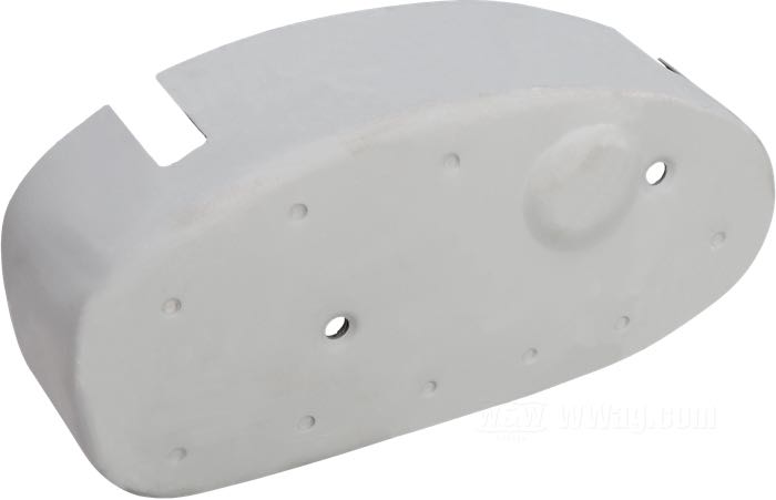 Cover by The Cyclery; for Oil pump; fits V models late 1931-1933; steel, primer-coated; replaces OEM HD 721-31; gross weight: 650 g