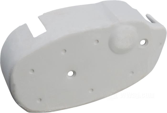 Cover by The Cyclery; for Oil pump; fits R models 1932-1933; steel, primer-coated; replaces OEM HD 722-32; gross weight: 606 g