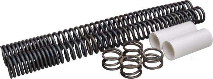 Kit d'abaissement »Professional« de Progressive Suspension; pour Fourche hydraulique; pour tubes de 49 mm; adaptable à Dyna 2006→; acier, naturel; poids brut: 2.7 kg