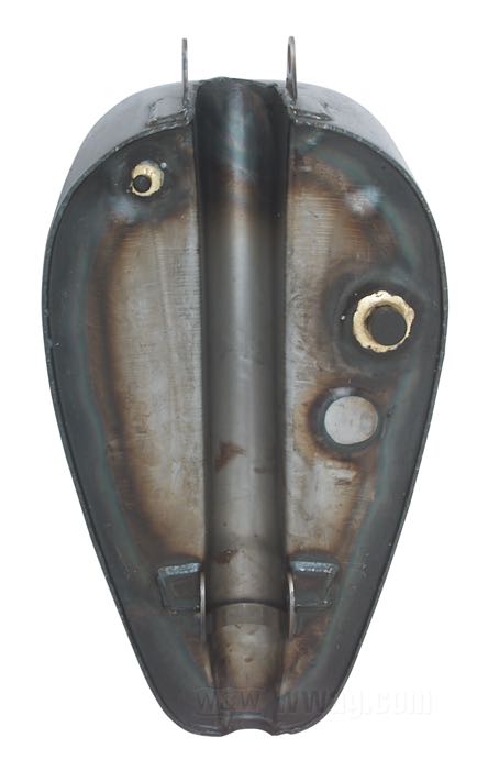 Gas tank »King«; fits Sportster 1982-1994; 61203-87; steel, bare; volume: 12 l; required gas cap: 1 x vented / screw-in 1983→; required petcock: M22 x 1; required petcock: M22 x 1; with rubber mounts; gross weight: 6.4 kg