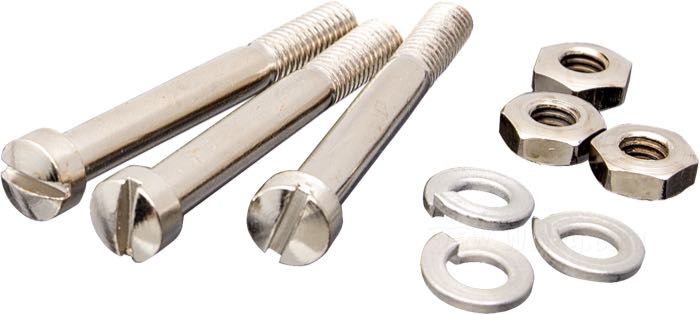 Kit di montaggio serbatoio di Colony; atto per modelli IOE 1918-1924; sotto; acciaio, nichelato; rimpiazza OEM HD 3529-10 e 0108; U.S.A.; peso lordo: 60 g
