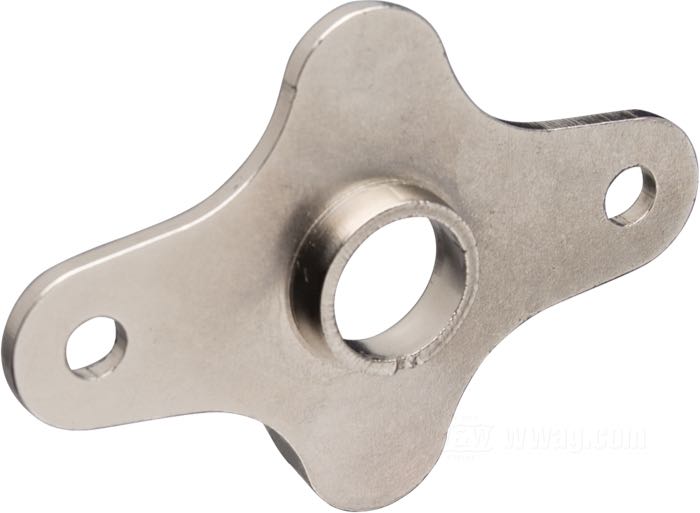 Platine terminale »Star« de CMS; pour Pédale de kick Bicycle Style; adaptable à modèles 1916-début 1930; acier, nickelé; remplace OEM HD 2098-17 et 33203-17; USA; poids brut: 25 g