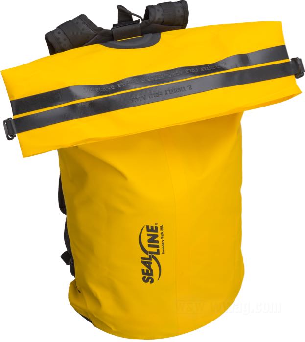 Drybag »Boundary« by SealLine; vinyl, yellow; W x H x D: 37 x 51 x 25 cm; net weight: 1020 g; volume: 35 l; USA using the finest components found worldwide; gross weight: 1.2 kg