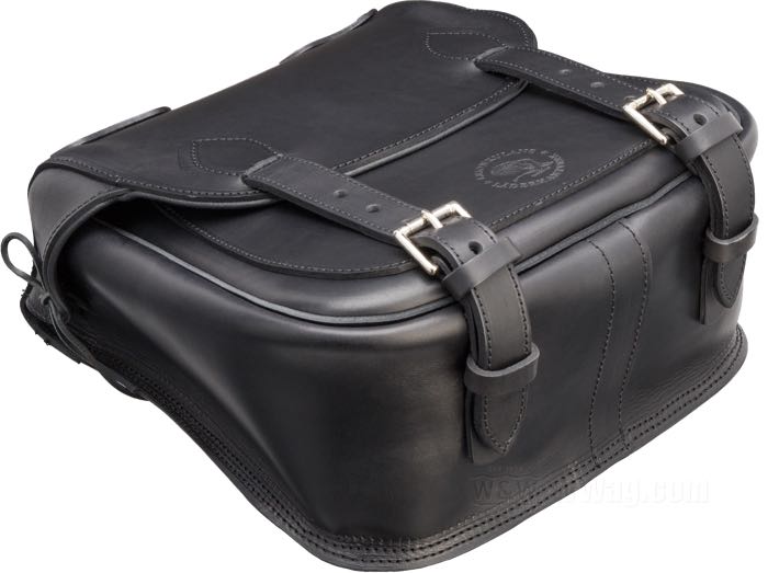Satteltasche »Superbrollan« von Lejonkulan; passend für Sportster Modelle; Rindleder, schwarz; B x H x T: 34 x 36 x 16 cm; Volumen: 17.5 l; Schweden; Bruttogewicht: 3.3 kg