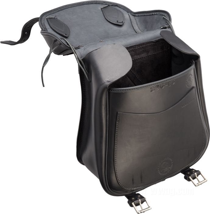Satteltasche »Superbrollan« von Lejonkulan; passend für Sportster Modelle; Rindleder, schwarz; B x H x T: 34 x 36 x 16 cm; Volumen: 17.5 l; Schweden; Bruttogewicht: 3.3 kg