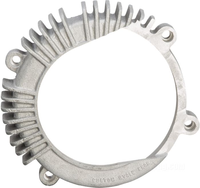 Cover by Chopper Dave’s; for Alternator; fits Shovelhead and Evolution Big Twins 1970-1999; cast aluminum, cast finish; with hardware; gross weight: 922 g