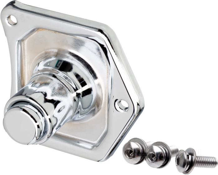Starter button »Standard«; for Solenoid; fits starter motors 1991→; sheet steel, chrome-plated; with chromed screws; gross weight: 109 g