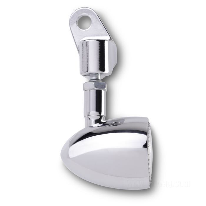 Adapter »Bullet 1000« von Kellermann; für Blinker; für OEM-Lenkerarmaturen; passend für Sportster 1988-2020, FXR 1988→, Dyna 1991→, Softail 1988→, FLSTS 1997-2003 (nicht FXSTDSE); Edelstahl, verchromt; Gewinde: M8 / 5/16”-24; Bruttogewicht: 11 g