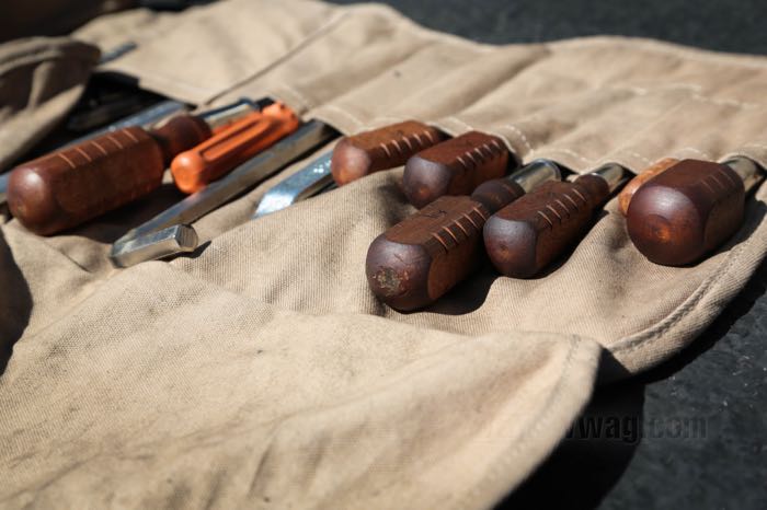 Juego de destornilladores  »Original Gun Care« de Grace USA; acero cromo-vanadium / madera dura, pavonado; de 8 piezas; con estuche de vinilo; EE. UU.; peso bruto: 437 g