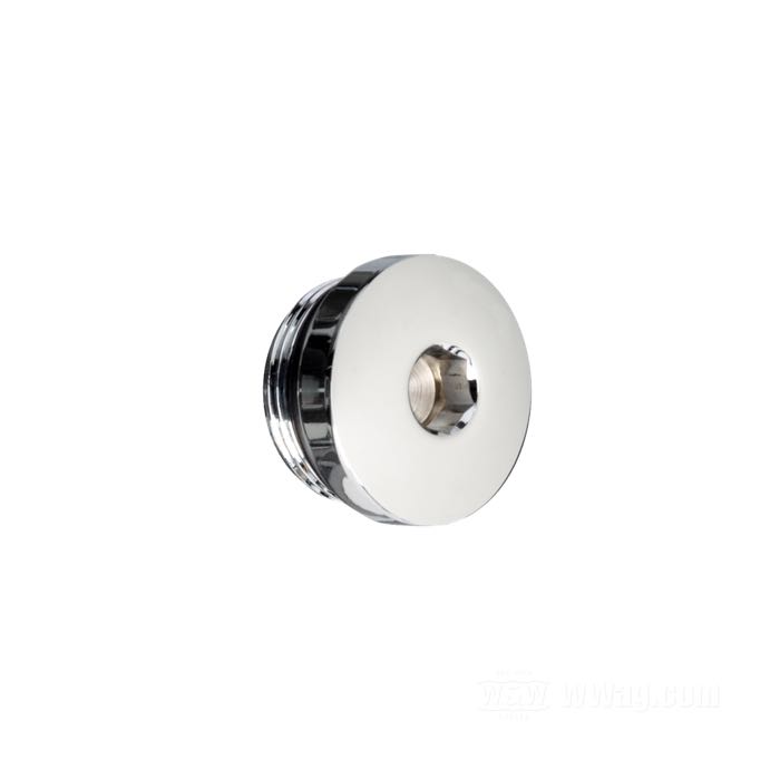 Bouchon fileté; pour Cache primaire extérieur; pour remplissage d‘huile; adaptable à Sportster 1954-1976; acier, chromé, avec feutre d'aération; hauteur: 1”; Ø 1-3/4”; BTR; filetage: 1-1/2”-12; clé: 1/2 ”; avec joints torique; poids brut: 193 g