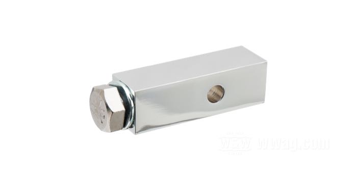 Soporte »Custom«; para Estriberas; aluminio, cromado; L x A x A: 50 x 16 x 16 mm; rosca: 3/8”-16; peso bruto: 50 g