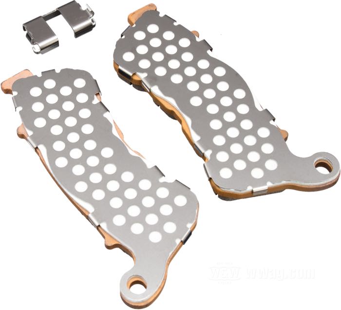 Brake pads »OEM«; fits Sportster 2014-2020; steel / friction compound; position: front; replaces OEM HD 41300004; gross weight: 406 g
