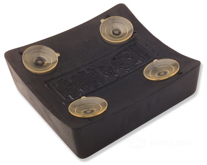 Pouf »Stealth«; polyuréthane, noir; L x L x H: 18 x 16 x 4 cm; avec ventouses; poids brut: 260 g