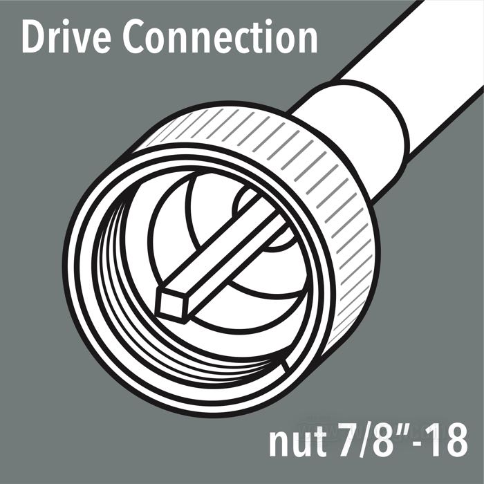 Cavo tachimetro di Barnett; per azionamento per trasmissione; per strumenti custom con connessione M12; acciaio / acciaio inox, treccia in guaina trasparente; Ø 8.5 mm; lunghezza guaina: 40 cm; connessione al rinvio: dado 7/8”-18; connessione allo strumento: dado M12 x 1.0; U.S.A.; peso lordo: 100 g