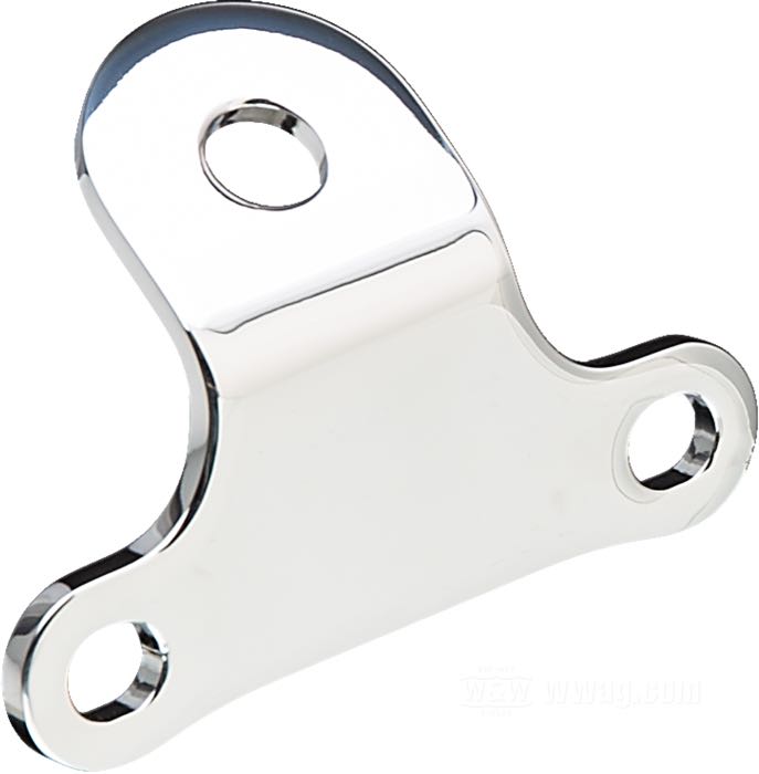 Scheinwerfer-Halter von LeBeeF; für FL Glide Gabeln 1949-1984 (nicht FXWG); Stahl, verchromt, Abstand Klemmschrauben = 64 mm, für 8 mm Schrauben; Schweden; Bruttogewicht: 89 g