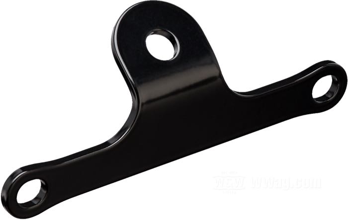 Scheinwerfer-Halter von LeBeeF; für Narrow Glide Gabeln 1954-1986; Stahl, schwarz, kunststoffbeschichtet, Abstand Klemmschrauben = 122-125 mm; Schweden; Bruttogewicht: 109 g