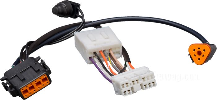 Mazo de cables de NAMZ; para cuentakilómetros electrónico WW 19-608; apropiado para Softail 1996-1998; TPV (vulcanizato termoplástico) / silicona / cobre; peso bruto: 86 g