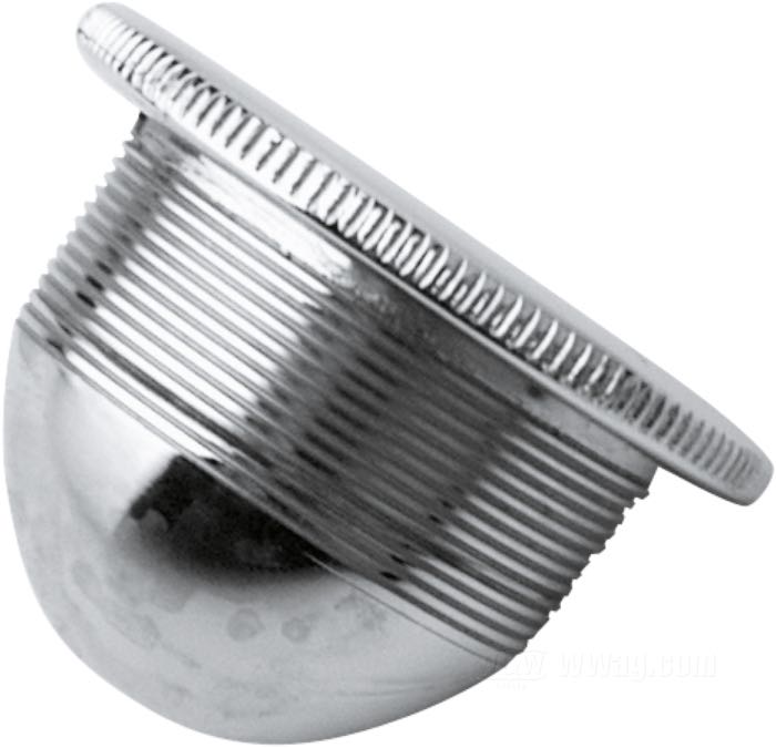 Tankdeckel von Strange Bird; für Benzintank / Öltank; passend für JD/VL 1916-1934; Stahl, vernickelt, Belüftungsloch seitlich im Gewinde, ohne Dichtung; Gewinde: 1-1/2”-24; Deckel-Außen-Ø: 50 mm; mit Entlüftung; ersetzt OEM HD 3507-16; USA; Bruttogewicht: 90 g